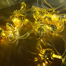 Cordão de Lampadas de Natal Bolinhas Douradas com Luz de Led Cor:dourado - 5