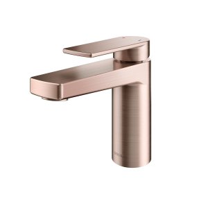 Misturador monocomando para lavatório Argon Cobre Escovado