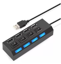 Ver imagem 1 de Hub Usb 2.0 - 4 Portas - 480 Mbps - Cabo 1.0m - Hayom Cb1118