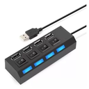 Ver imagem 1 de Hub Usb 2.0 - 4 Portas - 480 Mbps - Cabo 1.0m - Hayom Cb1118