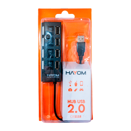 Hub Usb 2.0 - 4 Portas - 480 Mbps - Cabo 1.0m - Hayom Cb1118 - 3