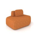 Ver imagem 4 de Sofá 4 Lugares Orgânico com Chaise e 3 Módulos Berlim bouclê Cr K01 - D'Rossi Caramelo