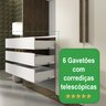 Guarda Roupa Casal 6 Portas 6 Gavetas 100% MDF Fênix Sallêto Móveis - 6