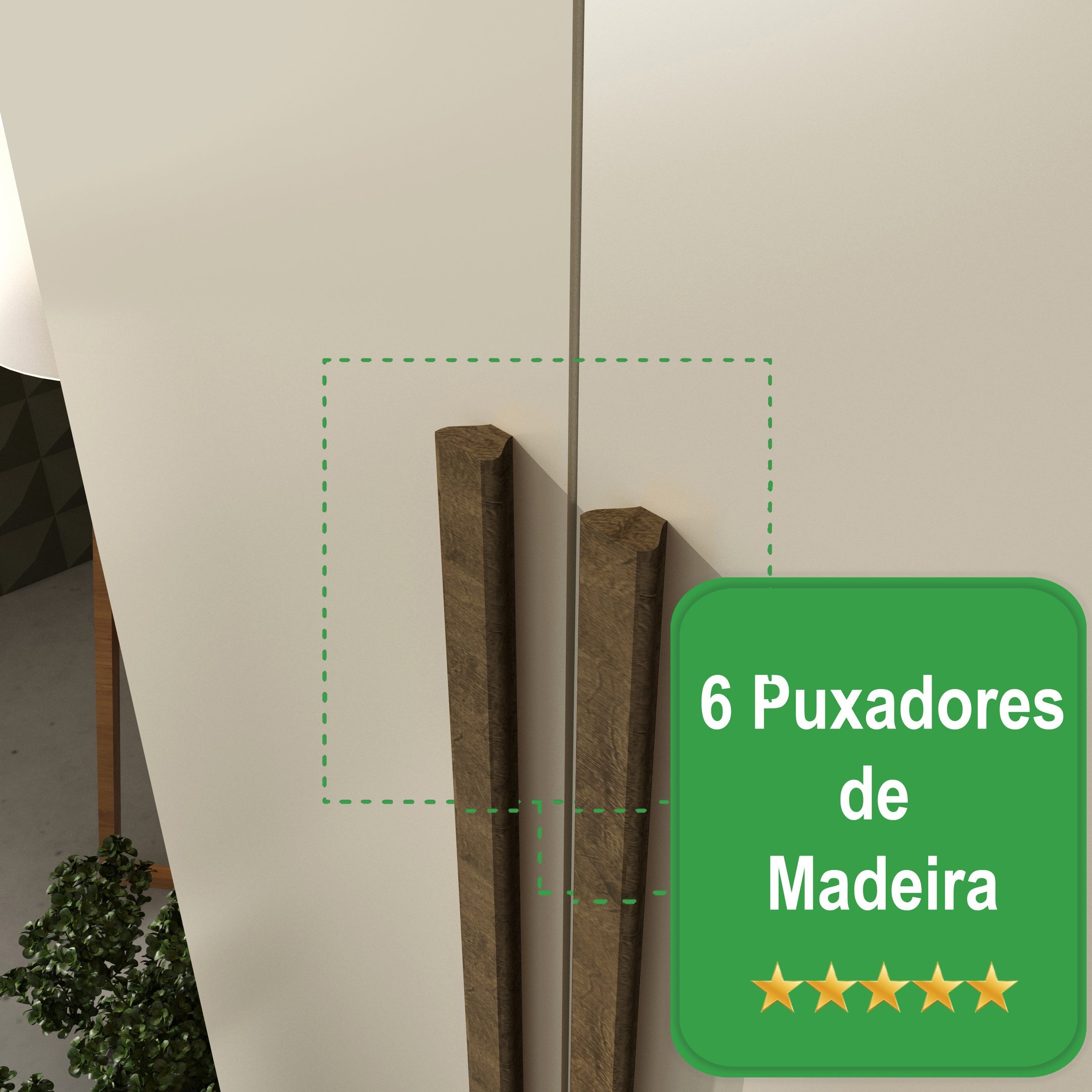 Guarda Roupa Casal 6 Portas 6 Gavetas 100% MDF Fênix Sallêto Móveis - 8