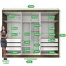 Guarda Roupa Casal 6 Portas 6 Gavetas 100% MDF Fênix Sallêto Móveis - 4