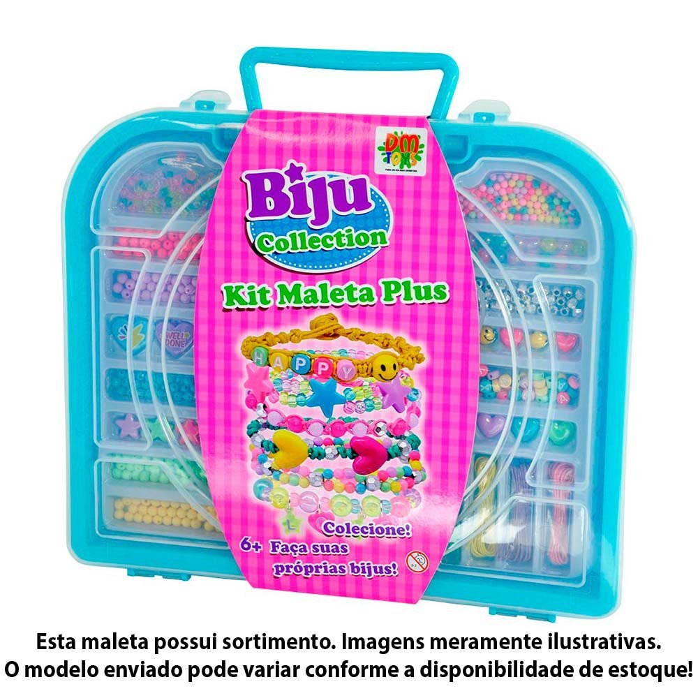Kit Bijuterias Infantil - Biju Collection - Kit Maleta Plus - Sortido - DM Toys - 2