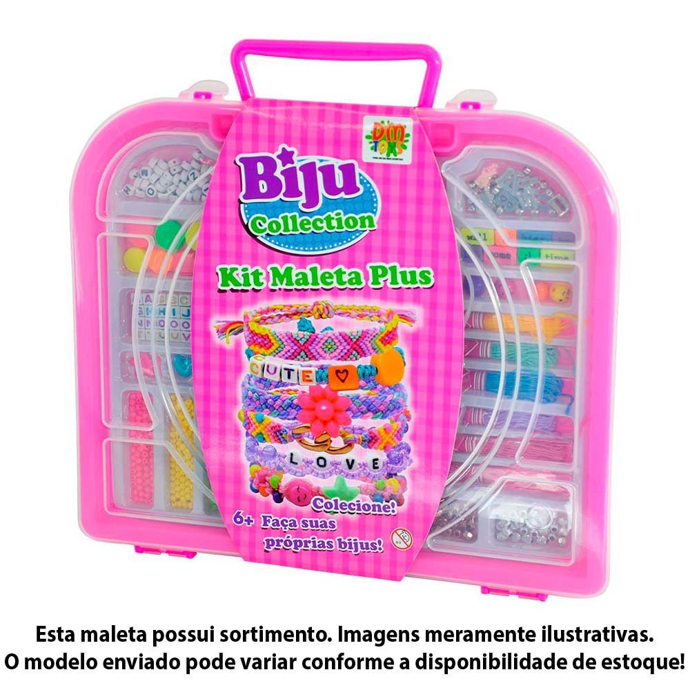 Kit Bijuterias Infantil - Biju Collection - Kit Maleta Plus - Sortido - DM Toys - 3