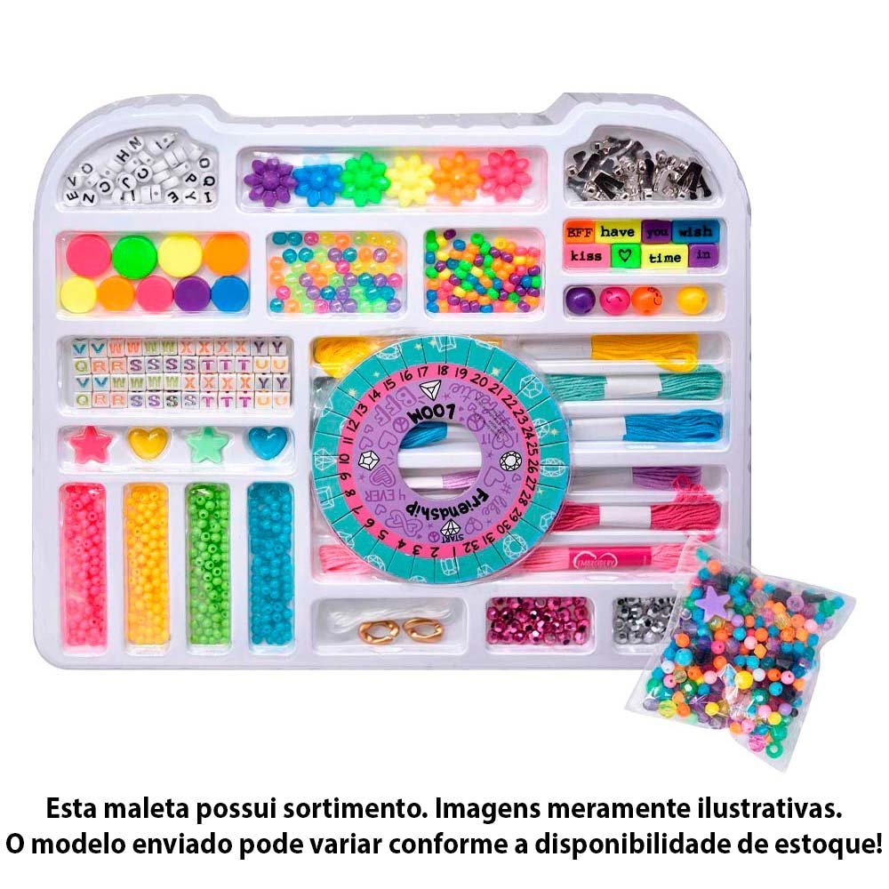 Kit Bijuterias Infantil - Biju Collection - Kit Maleta Plus - Sortido - DM Toys - 5