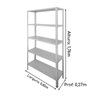 Estante Leve NEW-E com 05 Bandejas - Coluna Bipartida 1,76x80x0,27m (26/20) - W3 - 16012 - 3