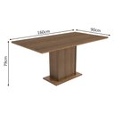 Ver imagem 5 de Conjunto Sala de Jantar Madesa Megan Mesa Tampo de Madeira com 6 Cadeiras - Rustic/sintético Bege