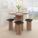 Ver imagem 1 de Conjunto Mesa Quadrada 67,6cm com 4 Bancos ME10 