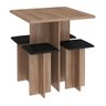 Conjunto Mesa Quadrada 67,6cm com 4 Bancos ME10  - 2