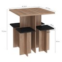 Ver imagem 3 de Conjunto Mesa Quadrada 67,6cm com 4 Bancos ME10 