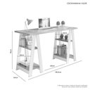 Ver imagem 3 de Escrivaninha Mesa Escritório Cavalete 136,5cm Vigor