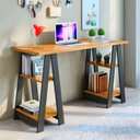 Ver imagem 1 de Escrivaninha Mesa Escritório Cavalete 136,5cm Vigor