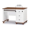 Ver imagem 3 de Escrivaninha 3 Gavetas Suporte para Teclado 50605 Linz Moveis