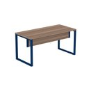 Ver imagem 3 de Escrivaninha Mesa Escritório X 150cm Industrial Walnut e Azul Delrei Marrom