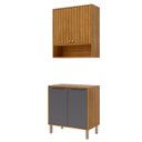 Ver imagem 2 de Cozinha Compacta Modulada para Área Goumet Divina Marrom/Cinamomo/Titânio