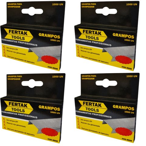 Grampos 14mm Tipo Reto para Grampeador de Pressão com 4000 Un | Fertak