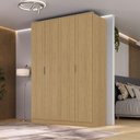 Ver imagem 2 de Guarda Roupa Solteiro 1,60m C/ 4 Portas 2 Gavetas 100% Mdf Cor:olmo