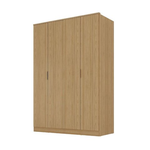 Guarda Roupa Solteiro 1,60m C/ 4 Portas 2 Gavetas 100% Mdf Cor:olmo