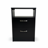 Mesa de Cabeceira 2 Gavetas com Compartimento Secreto, Gaveta Secreta - Preto - 2