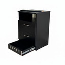 Ver imagem 4 de Mesa de Cabeceira 2 Gavetas com Compartimento Secreto, Gaveta Secreta - Preto