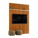 Ver imagem 1 de Painel Piso Teto para TV até 65 Polegadas 179cm Interlagos MDP Cinamomo/Off White Sala