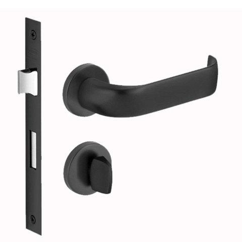 Fechadura Imab Duna Preto Fosco Máquina 40mm Externa