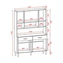 Ver imagem 3 de Kit Armário de Cozinha Completa Golden 8 Portas com Nichos Freijó Gris Kits Paraná