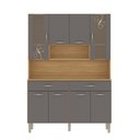 Ver imagem 1 de Kit Armário de Cozinha Completa Golden 8 Portas com Nichos Freijó Gris Kits Paraná