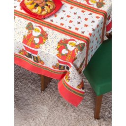 Toalha de Mesa Natal 6 Lugares 2,20 X 1,40 Decoração Festas de Fim de Ano Oxford:papai Noel - 3