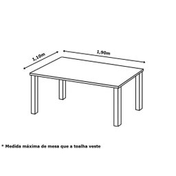 Toalha de Mesa Natal 6 Lugares 2,20 X 1,40 Decoração Festas de Fim de Ano Oxford:papai Noel - 4