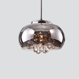 Luminaria Pendente Cromado Cristal Legitimo com Lâmpada Led - 3
