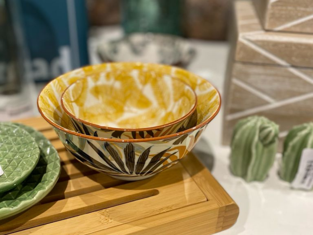 CONJ 4 BOWL GRANDE EM CERAMICA MINI FLORAL 600ML - 3