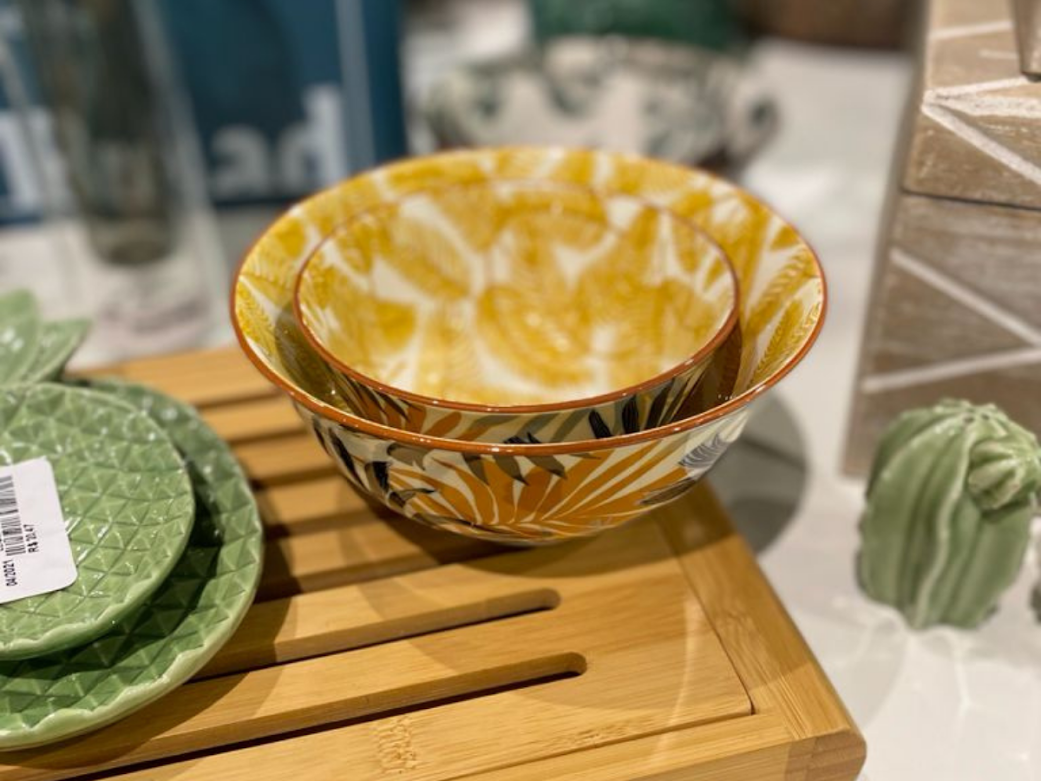 CONJ 4 BOWL GRANDE EM CERAMICA MINI FLORAL 600ML - 7