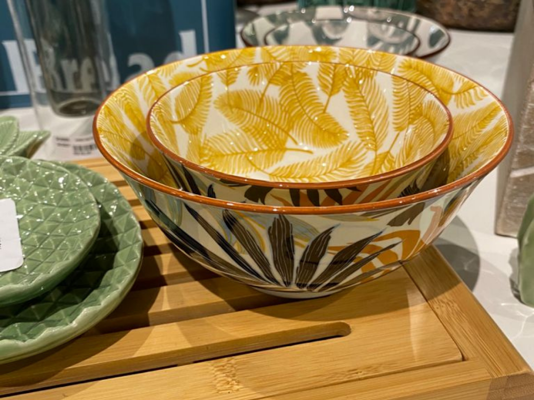 CONJ 4 BOWL GRANDE EM CERAMICA MINI FLORAL 600ML - 5