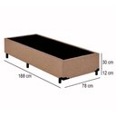 Ver imagem 2 de Cama Box Solteiro Suede Mega Cama-bege 88x188x42cm