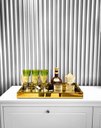 Ver imagem 3 de Bandeja Grande Espelhada Dourada Luxo Decoração