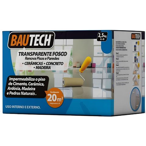 Manta Liquida Renova Piso e Parede Transparente Fosca 2,5 Kilos - 13380 - Bautech Manta Liquida Tran