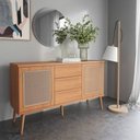 Ver imagem 2 de Balcao Tela Sintetica 2 Portas e 3 Gavetas Tb331 - Freijo