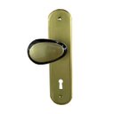 Ver imagem 4 de Porta Lisa Mescla 210x80 Batente 09 cm Fechadura Interna Taco de Golf Rodam Abertura Direita Marrom
