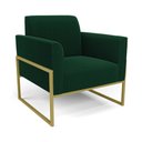 Ver mais imagens de Namoradeira e Poltrona Industrial Alta Dourado Marisa Bouclê Verde D03 - D’Rossi