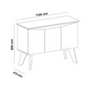 Ver imagem 4 de Conjunto Sala de Estar Buffet Oásis e Rack Lumina Bege Off White/Cinamomo