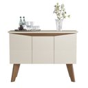 Ver mais imagens de Conjunto Sala de Estar Buffet Oásis e Rack Lumina Bege Off White/Cinamomo
