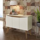 Ver imagem 5 de Conjunto Sala de Estar Buffet Oásis e Rack Lumina Bege Off White/Cinamomo
