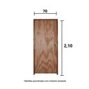 Ver imagem 3 de Kit Porta de Madeira 210x70cm Batente 11cm Fechadura Golf Rodam Abertura Direita Marrom/Mescla