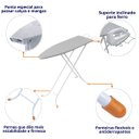 Ver imagem 2 de Tábua De Passar Roupas Passa Mais De Aço Dobrável 119cm - Wp Connect
