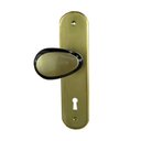 Ver imagem 4 de Kit Porta de Madeira 210x80cm Batente 11cm Fechadura Golf Rodam Abertura Esquerda Marrom/Mescla