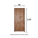 Ver imagem 3 de Kit Porta de Madeira 210x80cm Batente 11cm Fechadura Golf Rodam Abertura Esquerda Marrom/Mescla